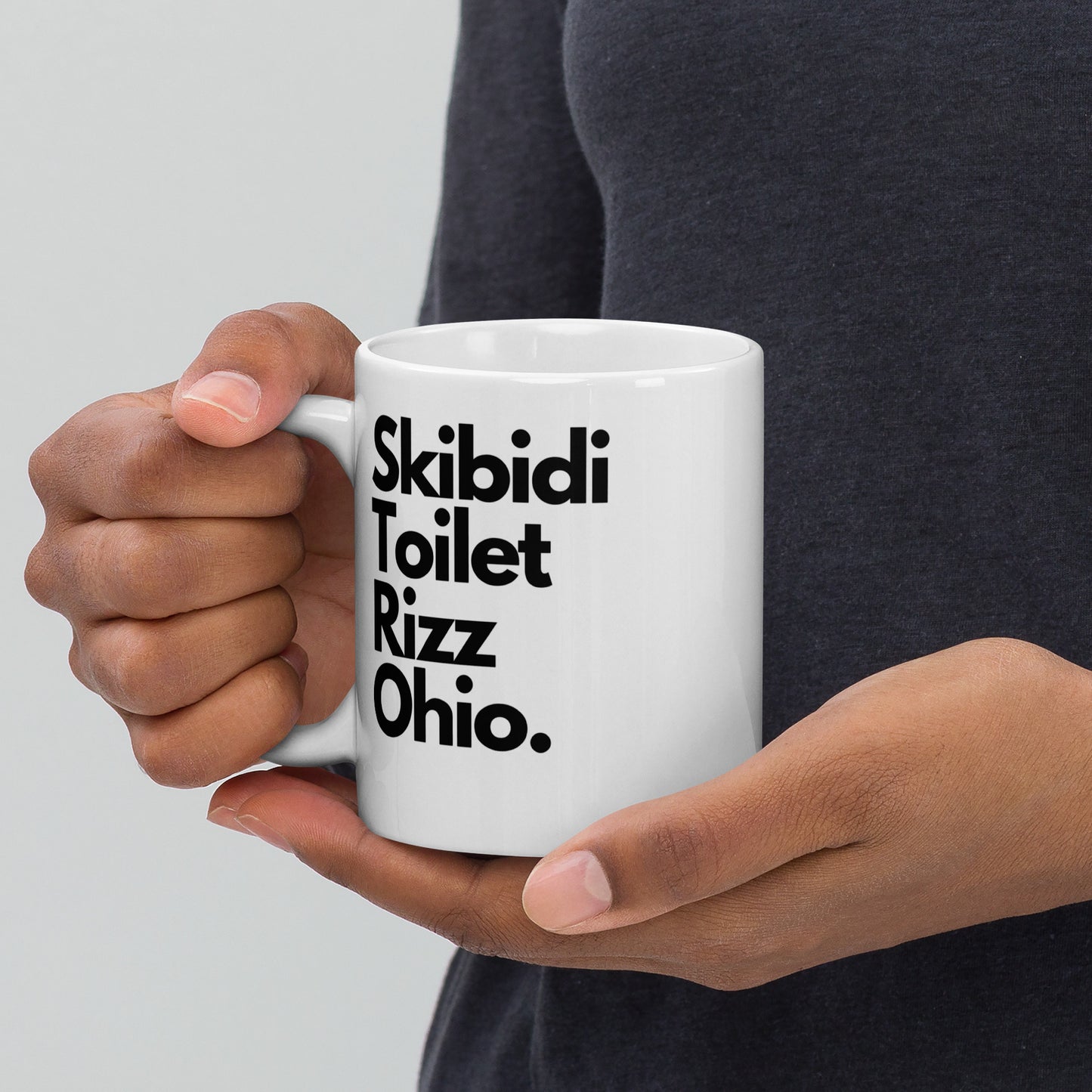 'Skibidi Toilet Rizz Ohio' 11oz White Glossy Mug