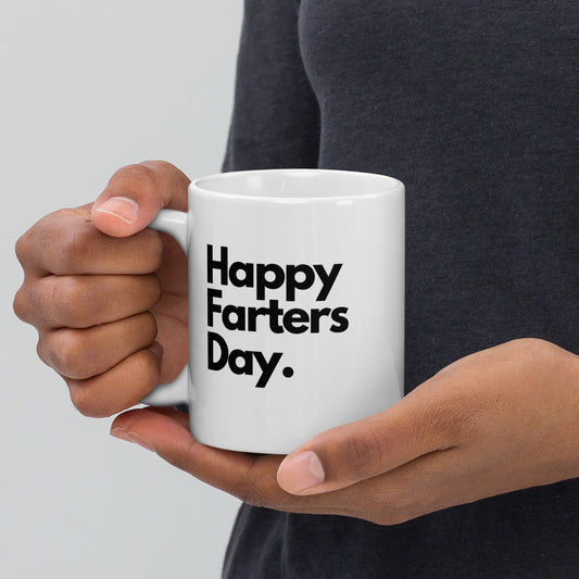 'Happy Farters Day' 11oz White Glossy Mug