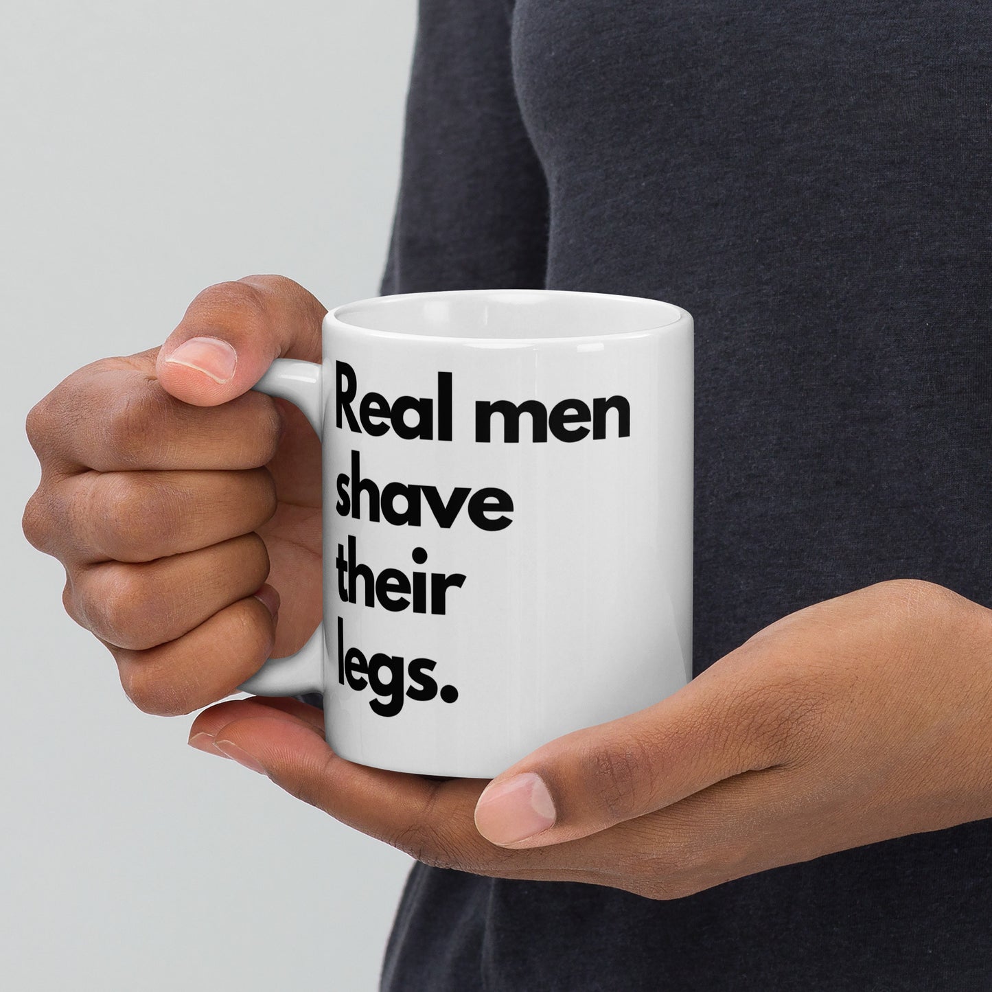 'Real men...' 11oz White Glossy Mug