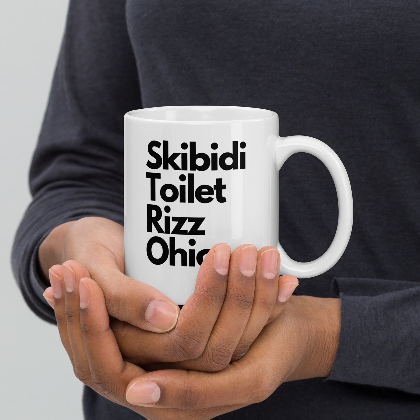 'Skibidi Toilet Rizz Ohio' 11oz White Glossy Mug